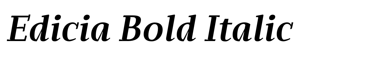 Edicia Bold Italic